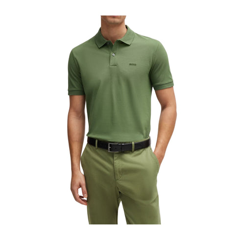 Boss Polo Polo Uomo modello Pallas due bottoni Verde - Francavilla Moda